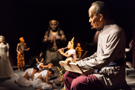Nakhonpathom, THAILAND - MAY 27,2016: Wax FiguresSunthorn Phu. A World Poet and the Best Beloved...