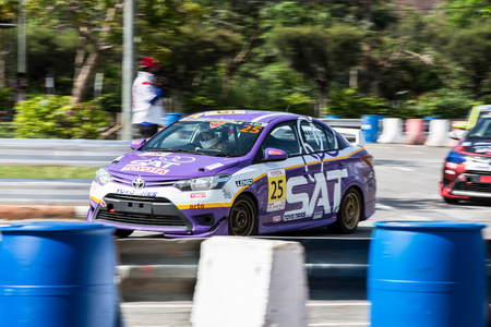CHIANG MAI, THAILAND - SEPTEMBER 19: Racing cars in Toyota Motorsport on September 19,2015 in 700th Anniversary Stadium ,Chiang Mai,Thailand.のeditorial素材