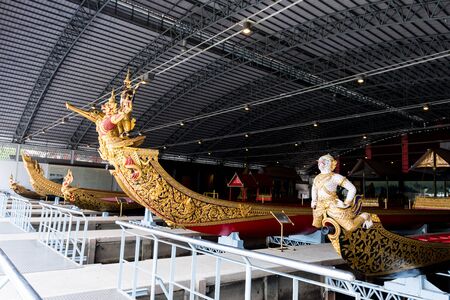 The royal barge is maintained in Royal Barges Museum in Bangkokのeditorial素材