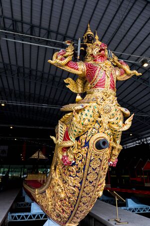 The royal barge is maintained in Royal Barges Museum in Bangkokのeditorial素材