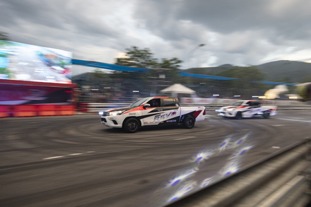 CHIANG MAI, THAILAND - MAY 20: Racing cars in Toyota Motorsport on May 20,2018 in 700th Anniversary Stadium ,Chiang Mai,Thailand.のeditorial素材