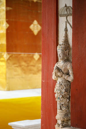 Sculpture In Wat Phra Sing Waramahavihan is a Buddhist temple in Chiang Mai, Thailand