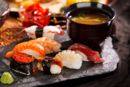 Japanese cuisine Of Sushiの写真素材
