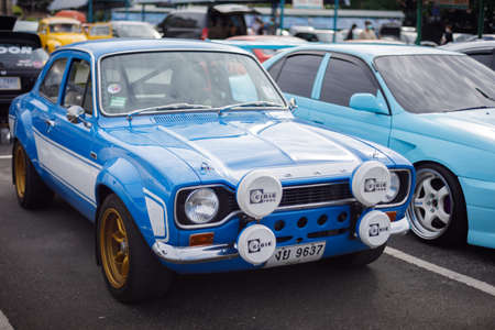 CHIANG MAI, THAILAND - MAY 8 2022 : Vintage car parked in the Cars and Coffee Chiangmai Event in Chiang Mai City Thailand.のeditorial素材