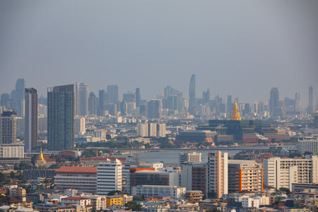 The topview of Bangkok cityscape thailandの写真素材