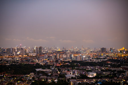 The topview of Bangkok cityscape thailandの写真素材