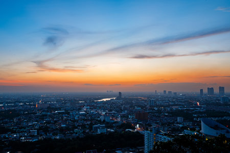 The topview of Bangkok cityscape thailandの写真素材