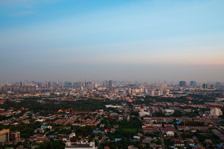 The topview of Bangkok cityscape thailandの写真素材