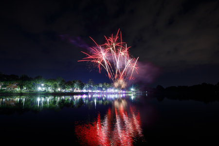 Beautiful fireworks in The Lake