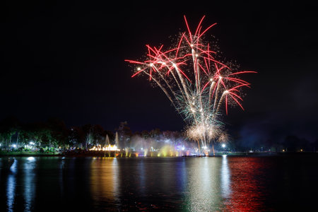 Beautiful fireworks in The Lake