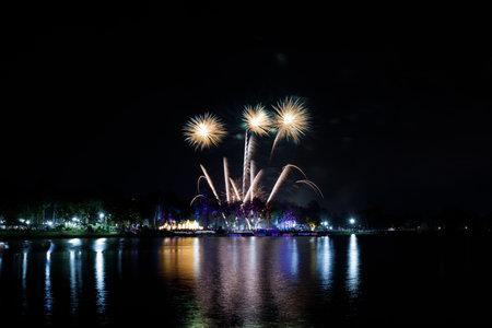 Beautiful fireworks in The Lake