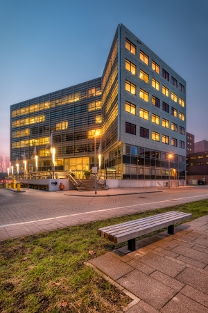 Building in sunset lightのeditorial素材