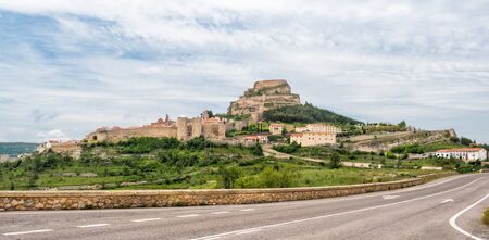 Beautiful view of Morella castle in Spain のeditorial素材