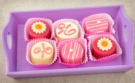 Colorful delicious bombons as present