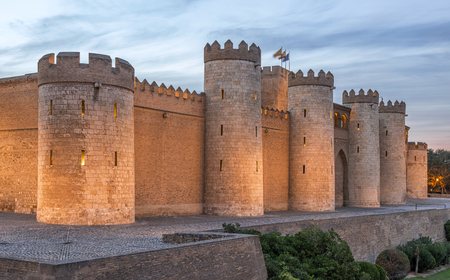 Aljaferia Palace in Zaragoza, Spainのeditorial素材