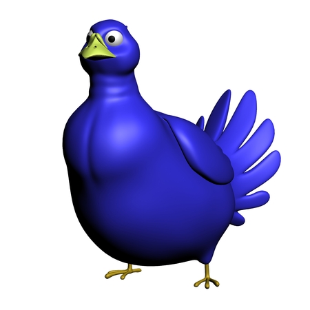 Blue bird cartoon 3d illustration render.の写真素材