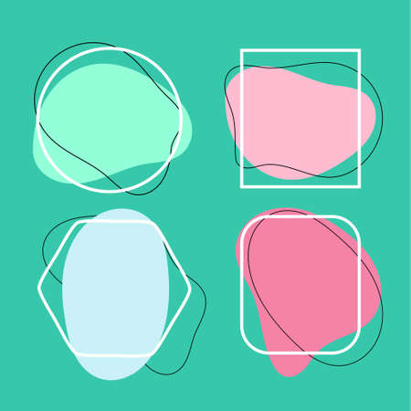 abstract frame for text box illustration vectorのイラスト素材