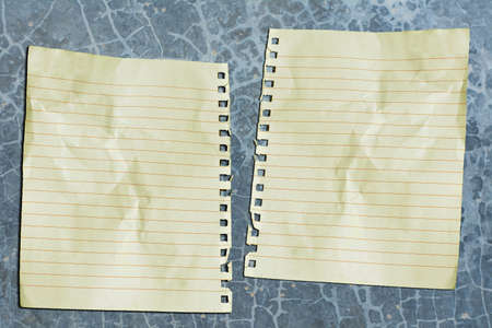 double paper on concrete wall