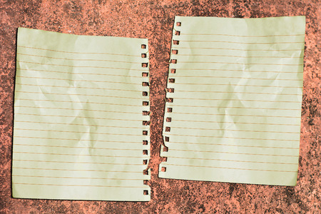 double paper on concrete wallの写真素材