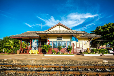Thailand old style railway stationのeditorial素材