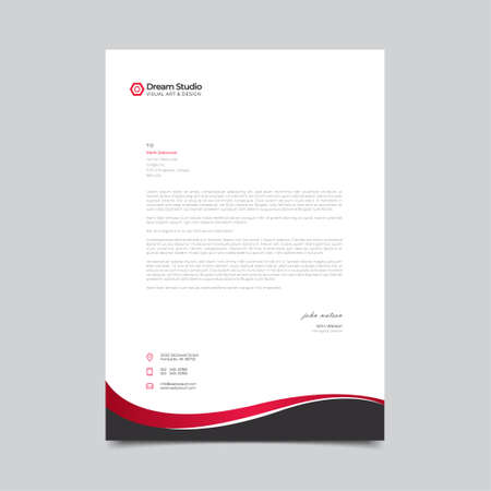 Business letterhead Templateのイラスト素材