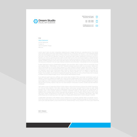 Simple creative modern letterhead template for your project design, Vector illustrationのイラスト素材