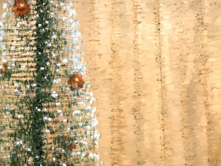 Christmas tree background  with an area to add text for holiday creations.の写真素材