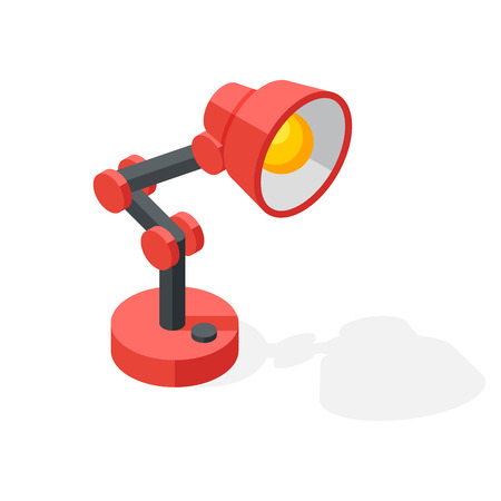 Cartoon lamp vector illustration.のイラスト素材