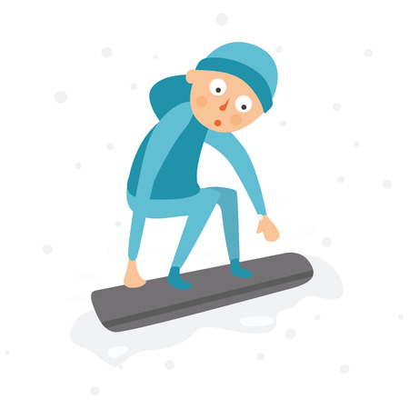 Snowboarder jump vector.のイラスト素材