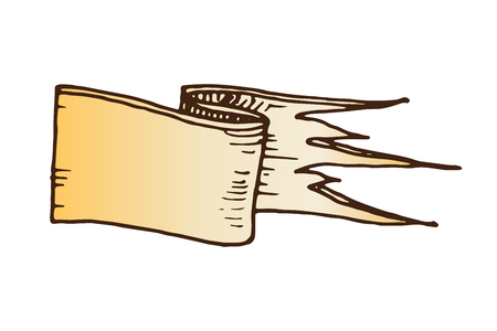 Hand drawn ribbons vector illustration.のイラスト素材