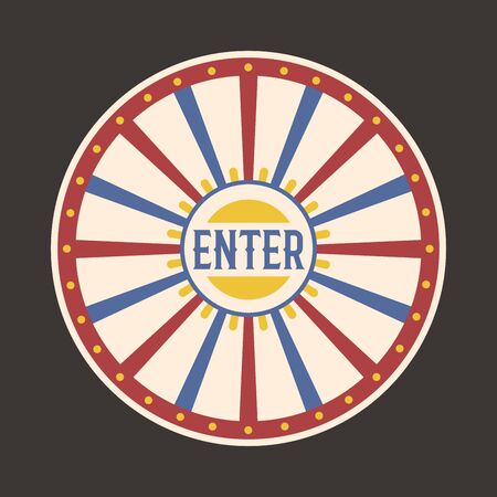 Circus vintage enter label banner vector illustration.のイラスト素材
