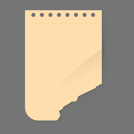 Paper note sheet for message vector illustration.のイラスト素材