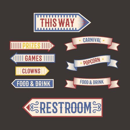Circus vintage label banner vector illustration.のイラスト素材