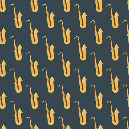 Colorful music saxophone seamless pattern vector illustration.のイラスト素材