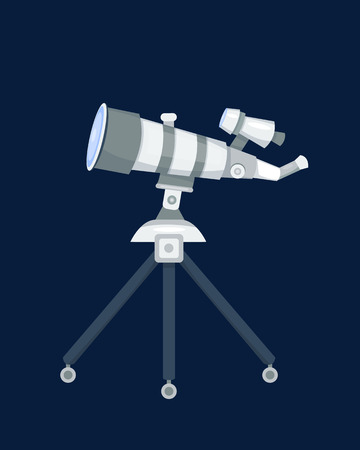 Telescope for astronomy science space discovery instrument vector illustration.のイラスト素材