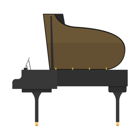 Black grand piano isolated vector illustration.のイラスト素材