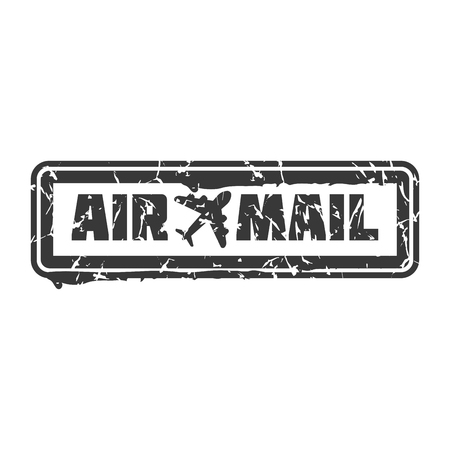 Vector vintage postage air mail stamp.のイラスト素材