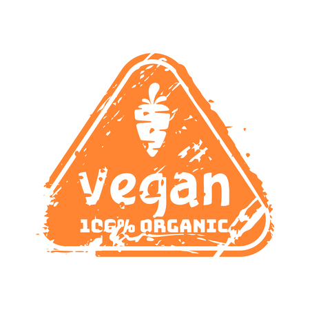 Vector retro vegan teal vintage stamp for quality mark.のイラスト素材