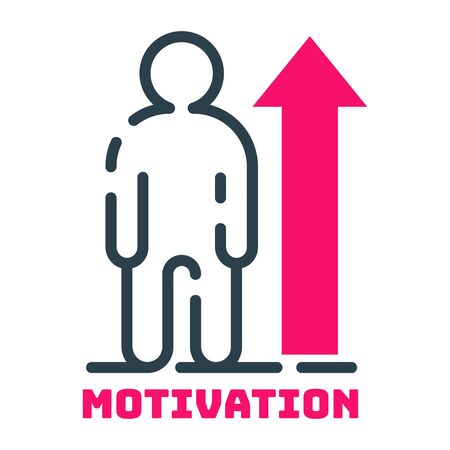 Motivation concept human chart icon business strategy development design and management leadership teamwork career idea creativity office training vector.のイラスト素材