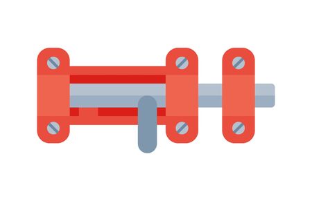 House door lock access equipment icon vector safety password privacy element with key.のイラスト素材