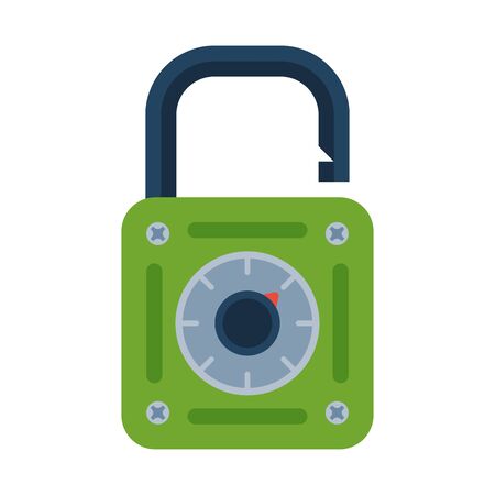 House door lock access equipment icon vector safety password privacy element with key.のイラスト素材