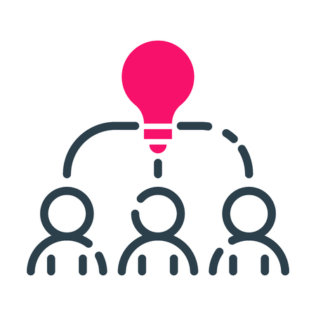 Motivation concept idea icon business strategy development design and management leadership teamwork career idea creativity office training vector.のイラスト素材