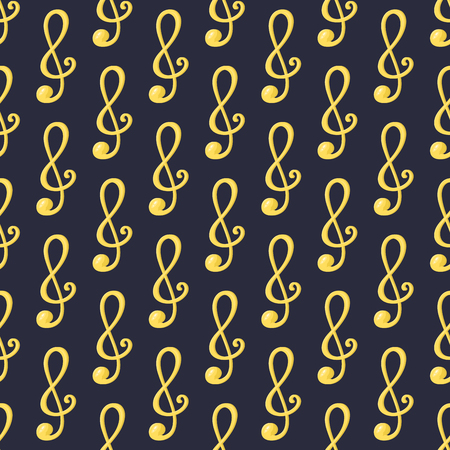 Gold rock star trophy music notes best entertainment win achievement clef and sound shiny golden melody success prize seamless pattern vector illustration.のイラスト素材