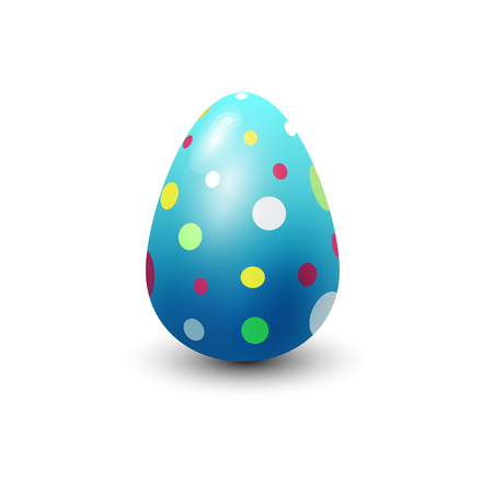 Easter egg painted with spring pattern.のイラスト素材