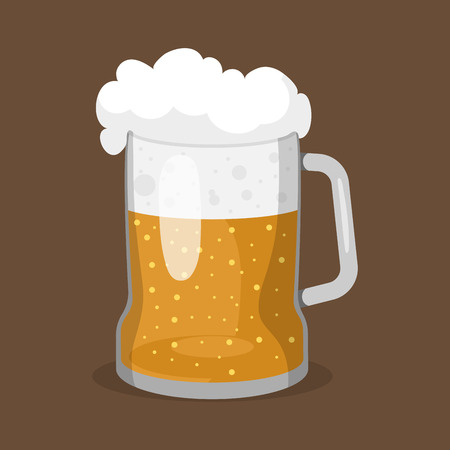 Alcohol beer vector transparent glass illustration celebration refreshment brewery icon and party.のイラスト素材