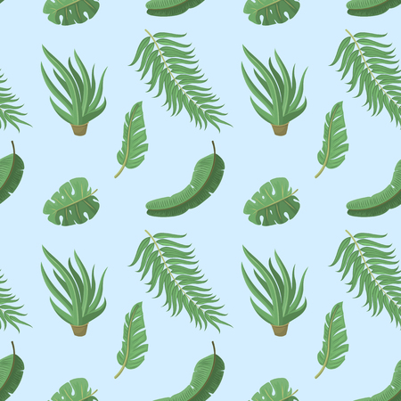Seamless pattern with leaves vector illustration.のイラスト素材