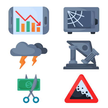 Symbol concept problem economy banking business finance design investment icon vector.のイラスト素材
