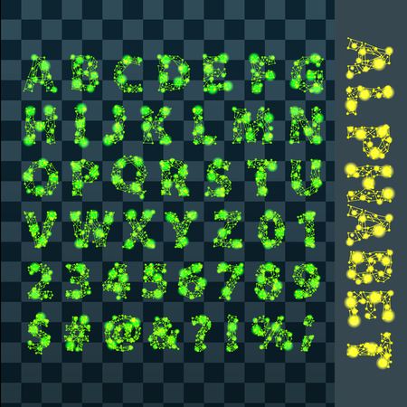 Font space alphabet typeface script with minimal design typographic modern graphic vector illustration.のイラスト素材