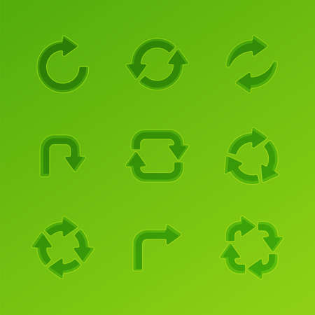 Colorful website turn buttons design vector illustration glossy graphic label template banner.のイラスト素材