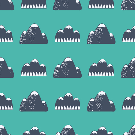 Mountain vector silhouette nature outdoor rocky snow ice top decorative landscape travel climbing hill peak hiking illustrationのイラスト素材